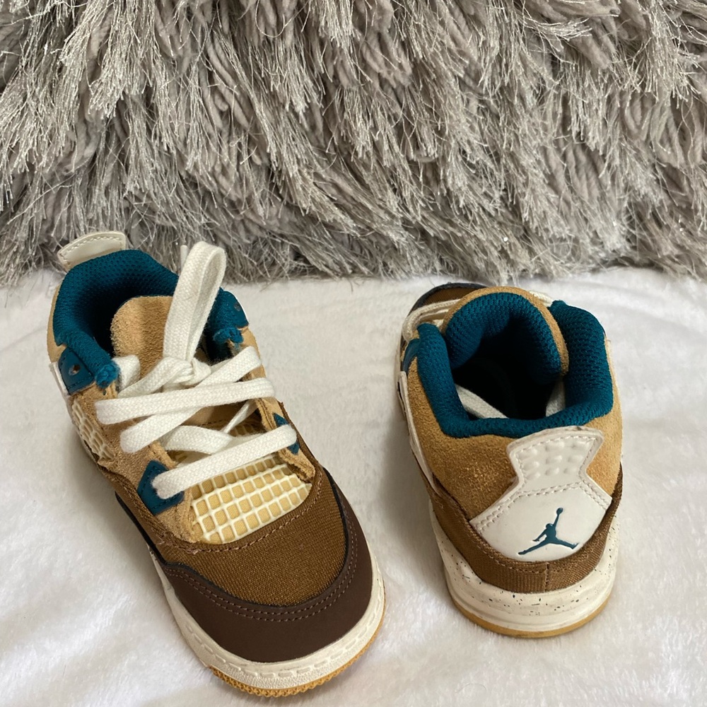 Kids' Brown and Teal Jordan Sneakers
